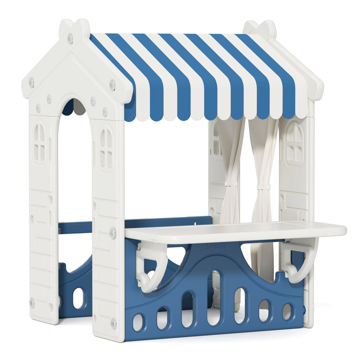 XJD Kids Cottage Playhouse, Toddler Indoor&Outdoor Playhouse, Blue