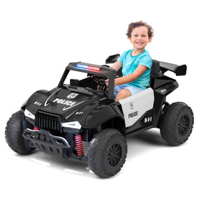 Pre-Sale! XJD 12V/24V 7AH Ride On Car with Remote Control, 2WD/4WD Switchable, 2 Seats, Power Car for Kids, Black&White