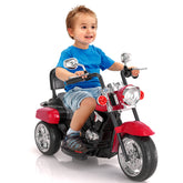 Kids Ride on Motorcycle, 6V 4.5AH Battery Powered Motorcycle w/Horn, Headlight, Forward/Reverse Switch, 3 Wheels Toys for Boys Girls Gift (Blue, White, Pink, Red, Orange)