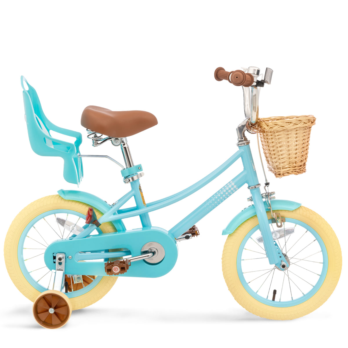 XJD Kids Bicycle for Toddlers and Children 2-12 Years Old, 12 14 16 20 inch Bike for Girls and Boys, with Basket and Bell Training Wheels, Adjustable Seat Handlebar Height, Blue