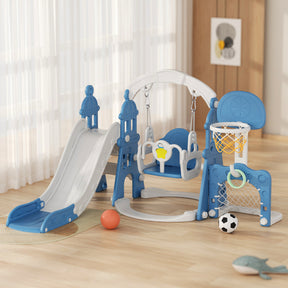 XJD 5-in-1 Toddler Slide and Swing Set