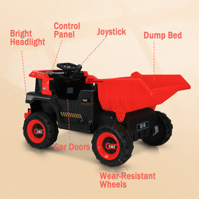 XJD 12V Kids Ride On Truck Car w/Parent Remote Control, Spring Suspension, LED Lights, USB Port, Bluetooth - Red