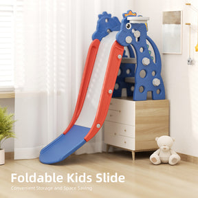 67i 3 in 1 Foldable Slide Set for Toddlers Age 1-3 Blue