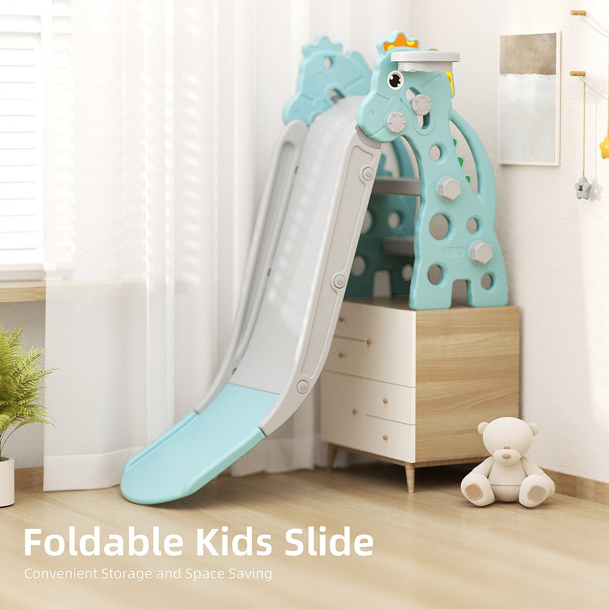 67i 3 in 1 Foldable Slide Set for Toddlers Age 1-3 Green (Copy)