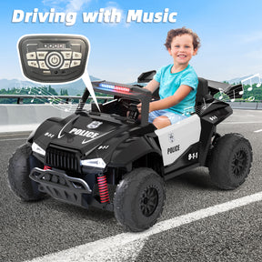 Pre-Sale! XJD 12V/24V 7AH Ride On Car with Remote Control, 2WD/4WD Switchable, 2 Seats, Power Car for Kids, Black&White