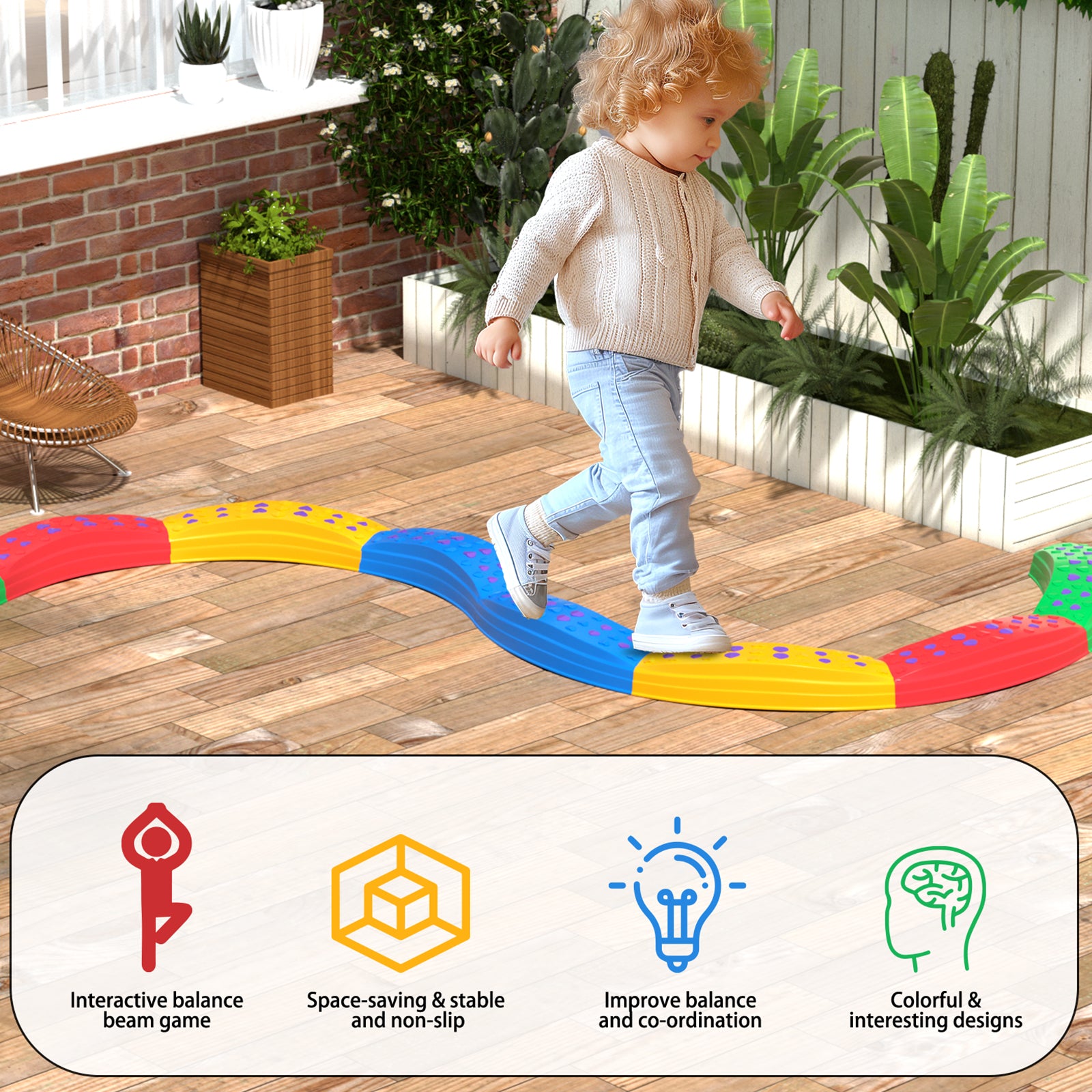 XJD Kids Indoor and Outdoor Stepping Stones for Kids (8-pieces, 12 pieces, and 20 pieces)
