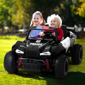 Pre-Sale! XJD 12V/24V 7AH Ride On Car with Remote Control, 2WD/4WD Switchable, 2 Seats, Power Car for Kids, Black&White