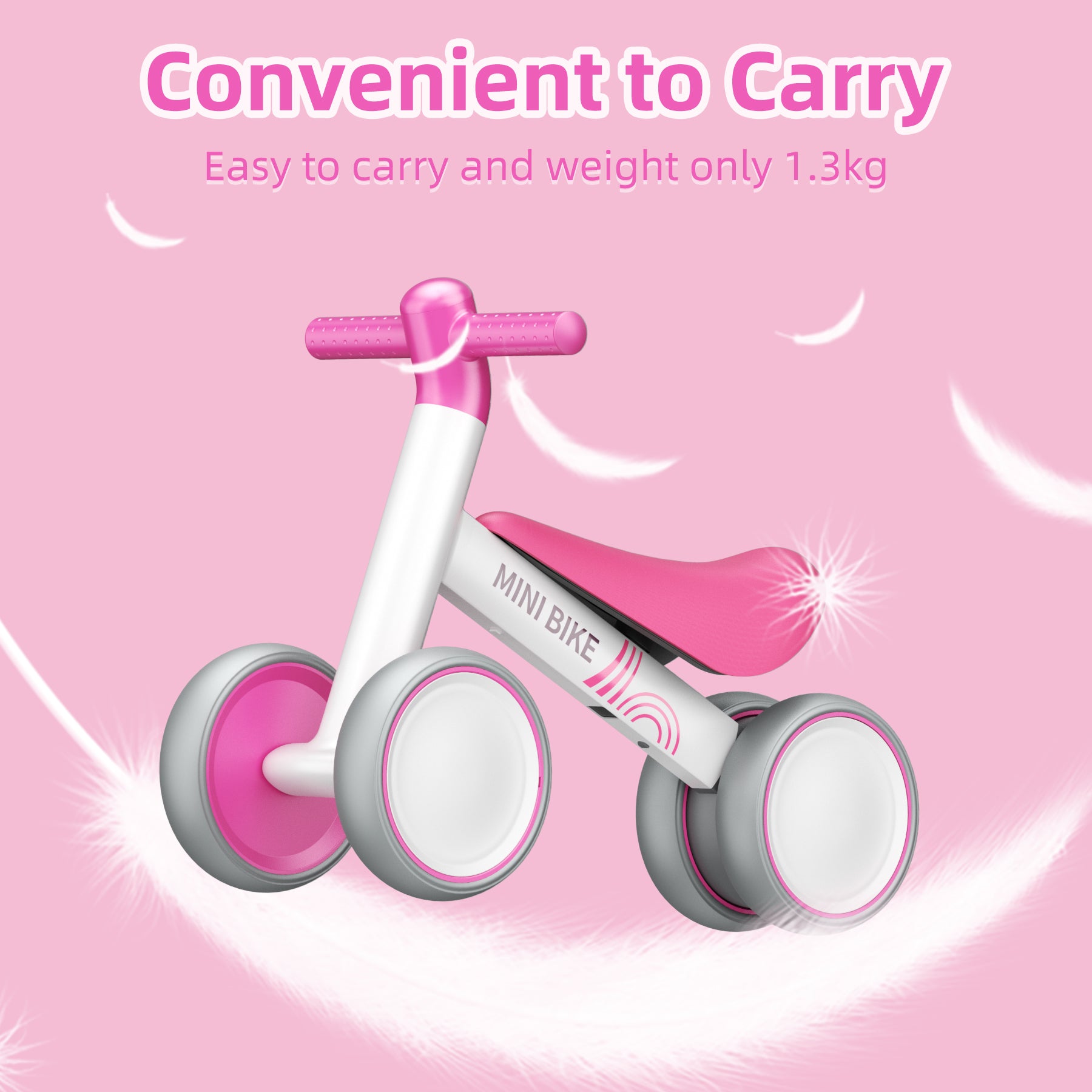 67i Baby Toddler Balance Bike for 2 year old - Rose Pink