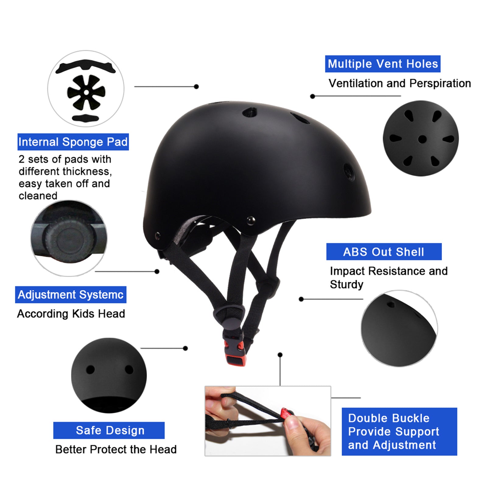 GLAF Kids Bike Helmets in Black In Stock USA
