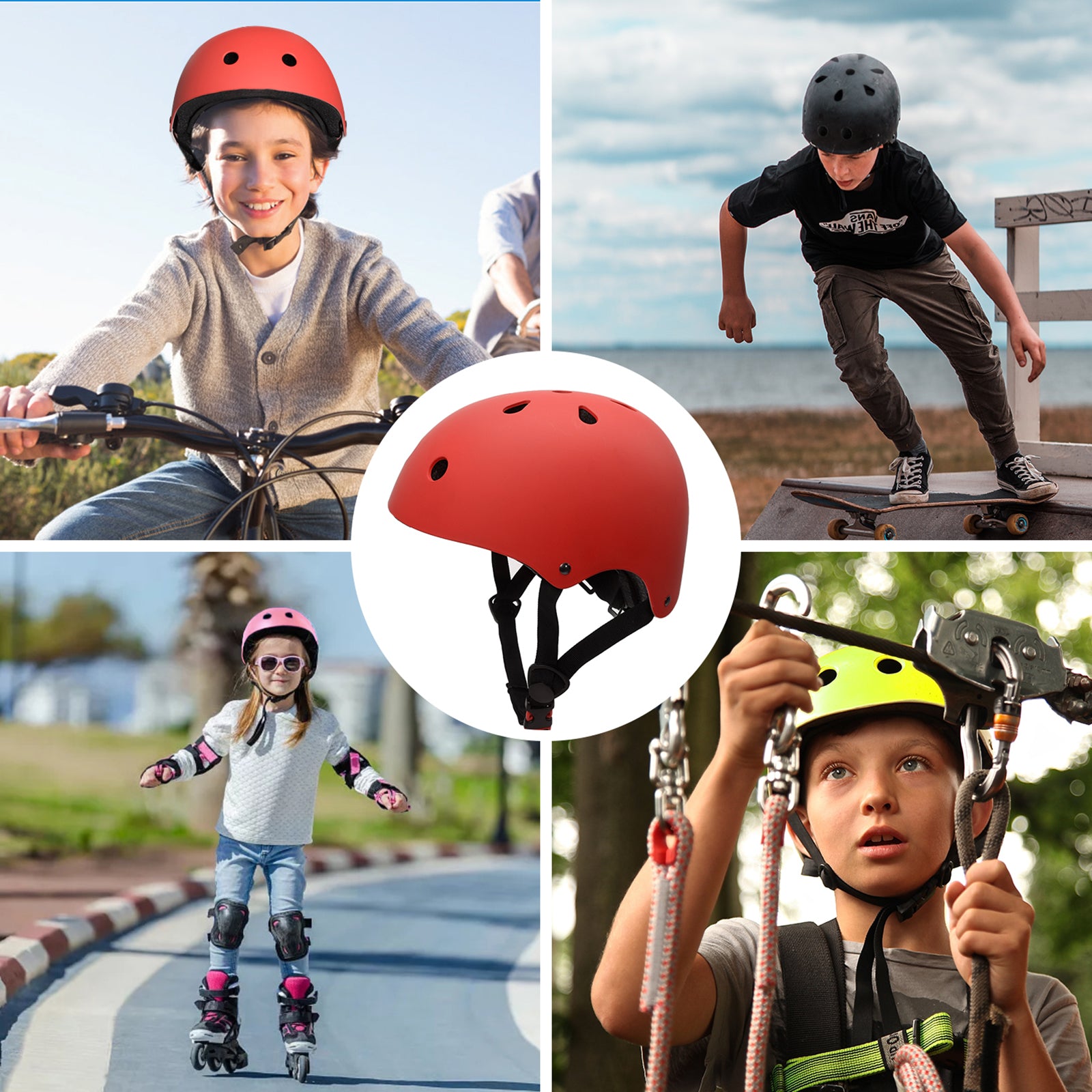 GLAF Kids Bike Helmets in Red In Stock USA