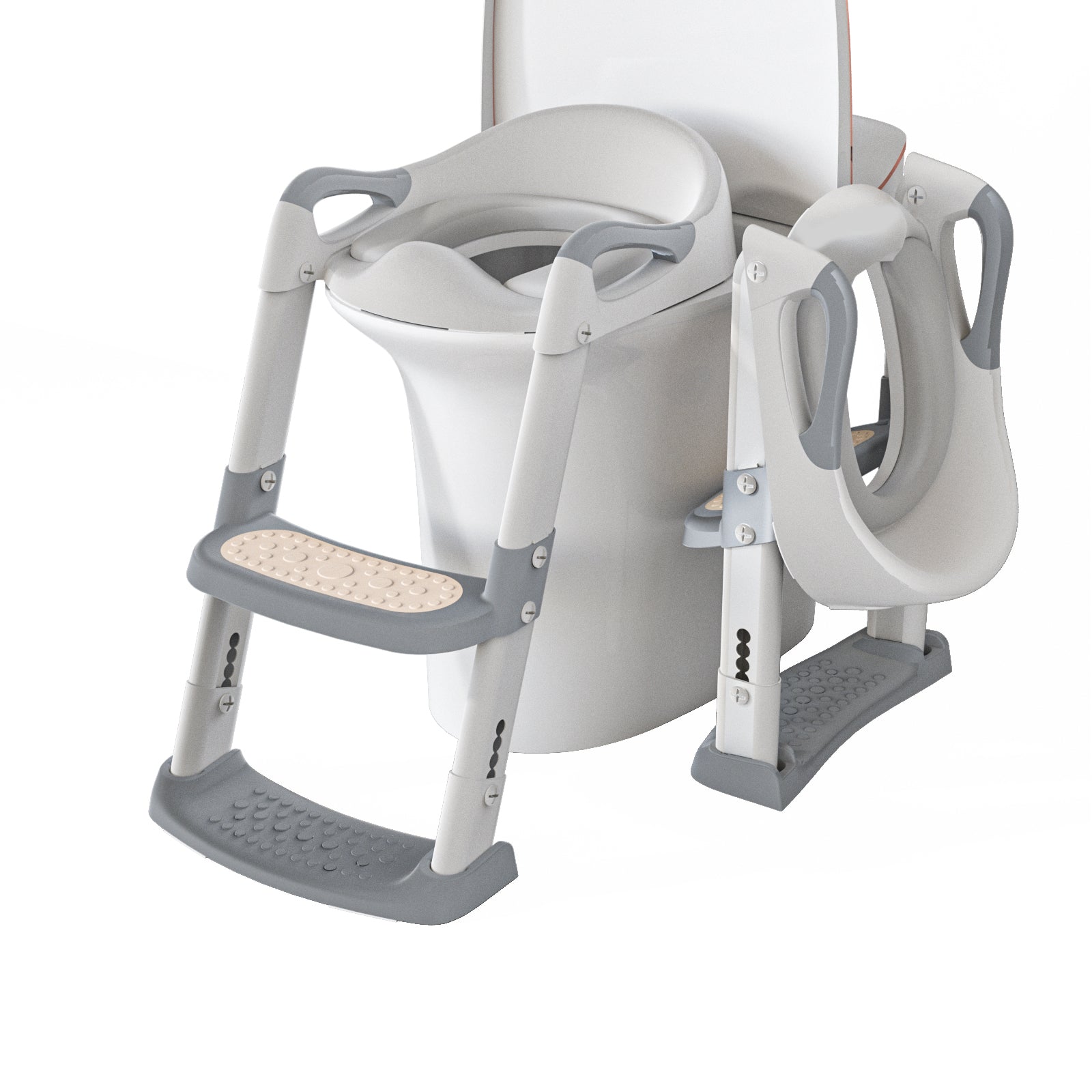 GLAF Toddler Potty Training Seat for Toilet with Ladder in gray white In Stock USA