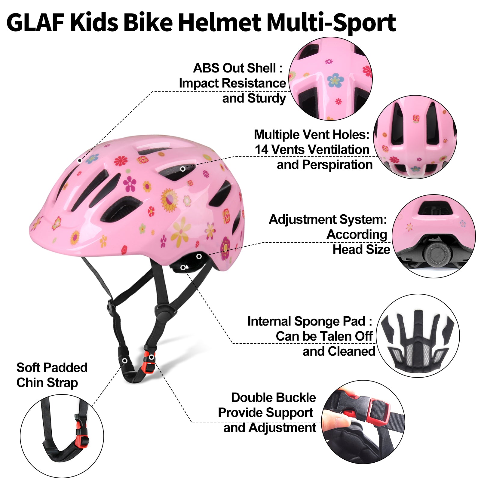 Glaf Kids Helmets Pink Flower In Stock USA