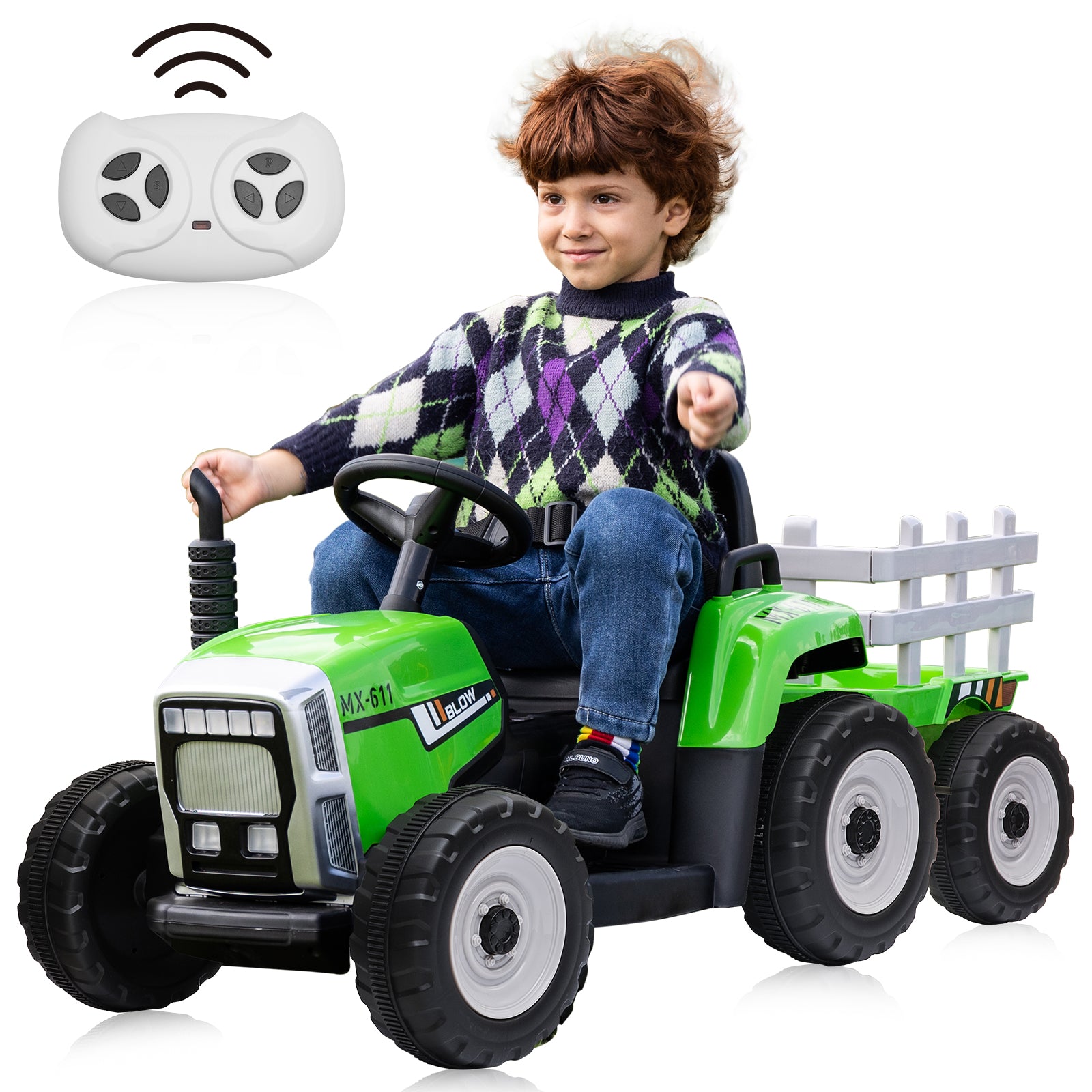 Kids ride on 2024 tractor and trailer