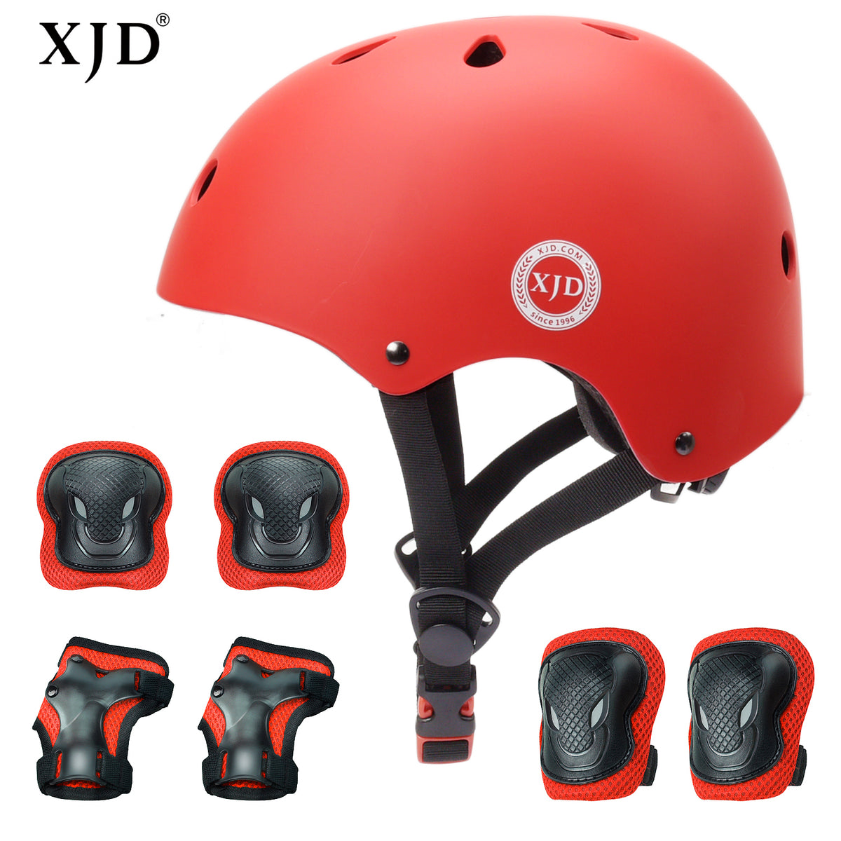 XJD Kids Helmet Sets In Red In Stock USA