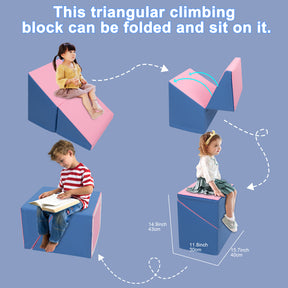 XJD Toddler Climbing Blocks 5 Piece Set Pink Blue In Stock USA