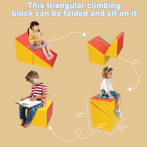 XJD Toddler Climbing Blocks 5 Piece Set Red Yellow In Stock USA